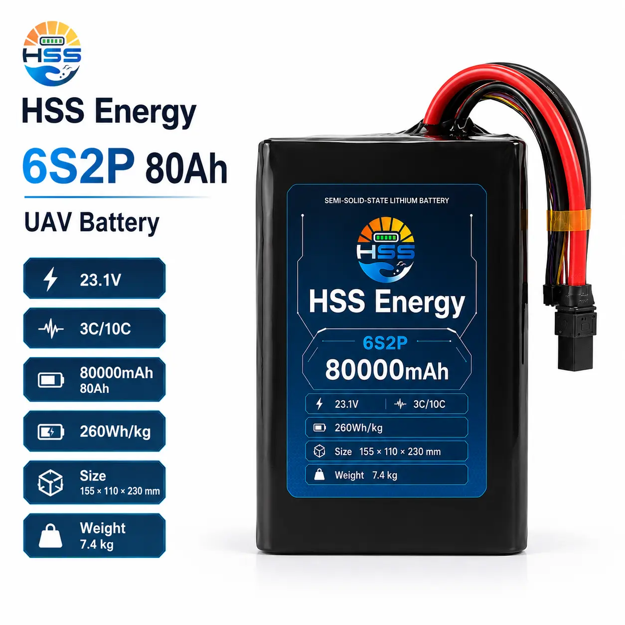 6S 80000mAh UAV Battery