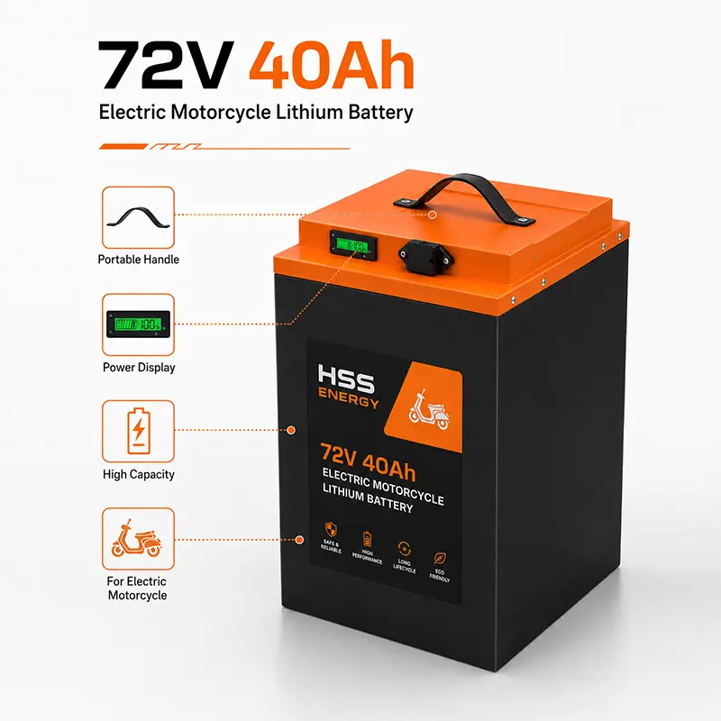 72V 40Ah Electric Motorcycle Lithium Battery